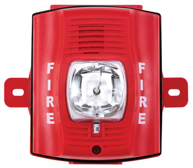 activated fire alarm strobe lights