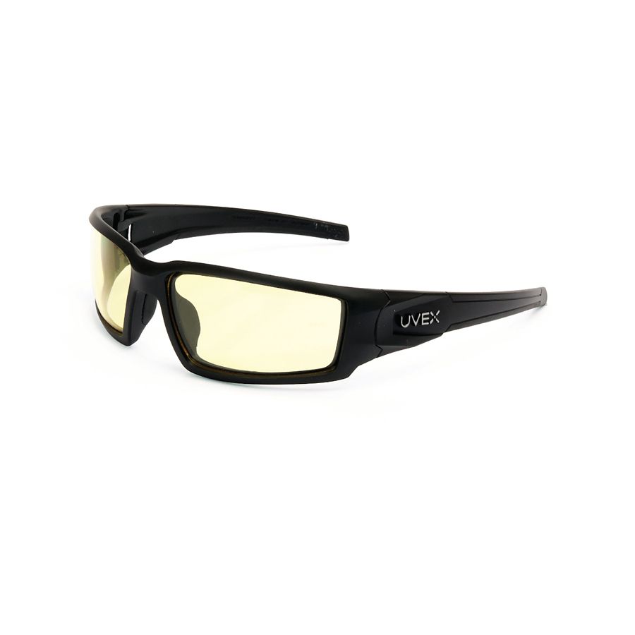 S3310HS Uvex by Honeywell Genesis XC Safety Glasses Black Frame with 50% Gray Lens & HydroShield Anti-Fog Coating 