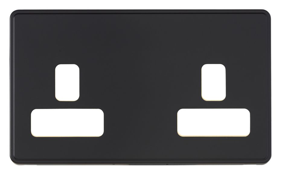 MK Dimensions 1 Gang Switched Socket Front Plate White (MHFP014WHI