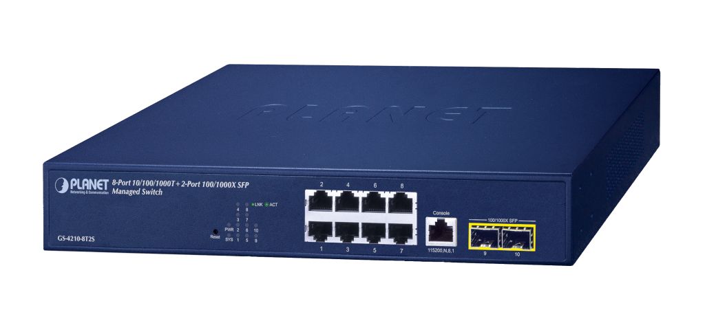 PLANET DS MG L2/L4 8 + 2-PORT