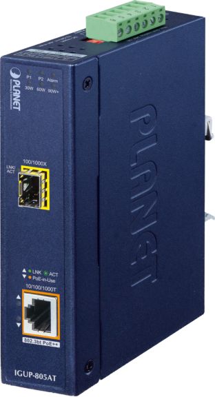 PLANET MC UMG IP30 1 + 1-PORT POE++