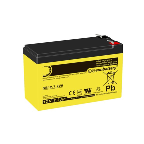 SUN BATTERY - 12VDC - 7 5AH - LEAD-ACID