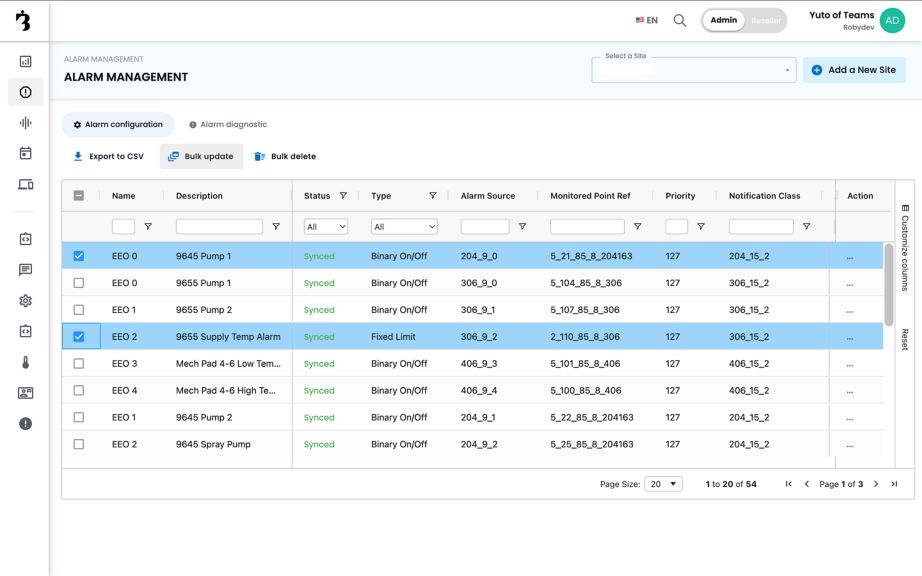 Roby Alarm Management