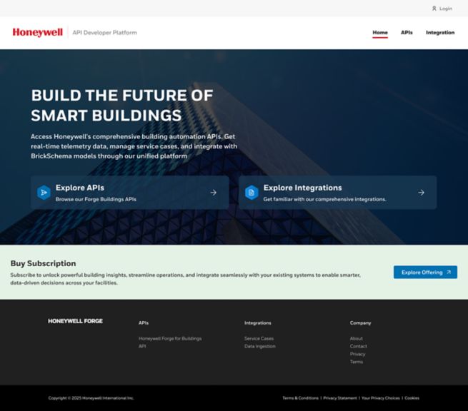 Honeywell API Developer Portal