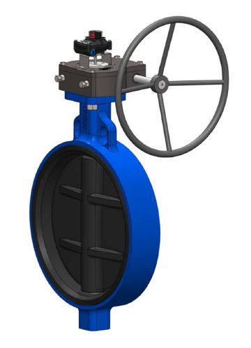 Butterfly Valve with Limit Switch - Gear Operated