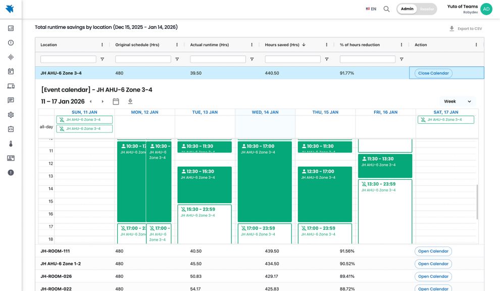 Roby Calendar Display