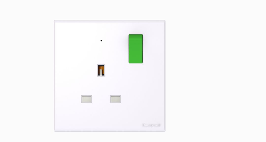 13A 1G DP SWITCH SOCKET NEON-GREEN RCKR