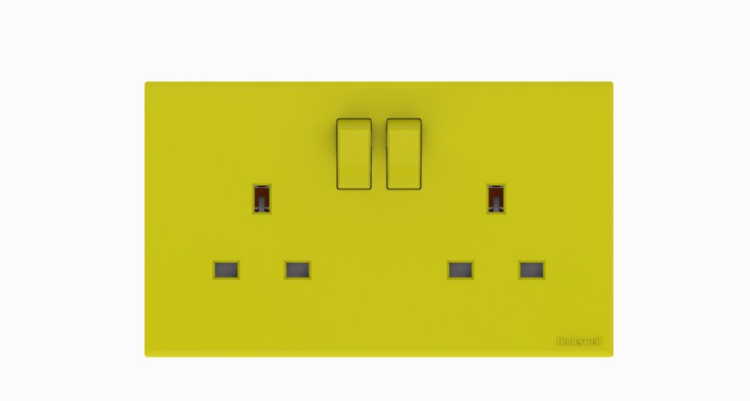 13A 2G SP SWITCH SOCKET - YELLOW