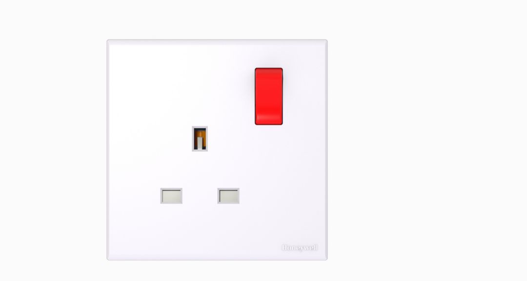 13A 1G SP SWITCH SOCKET - RED ROCKER