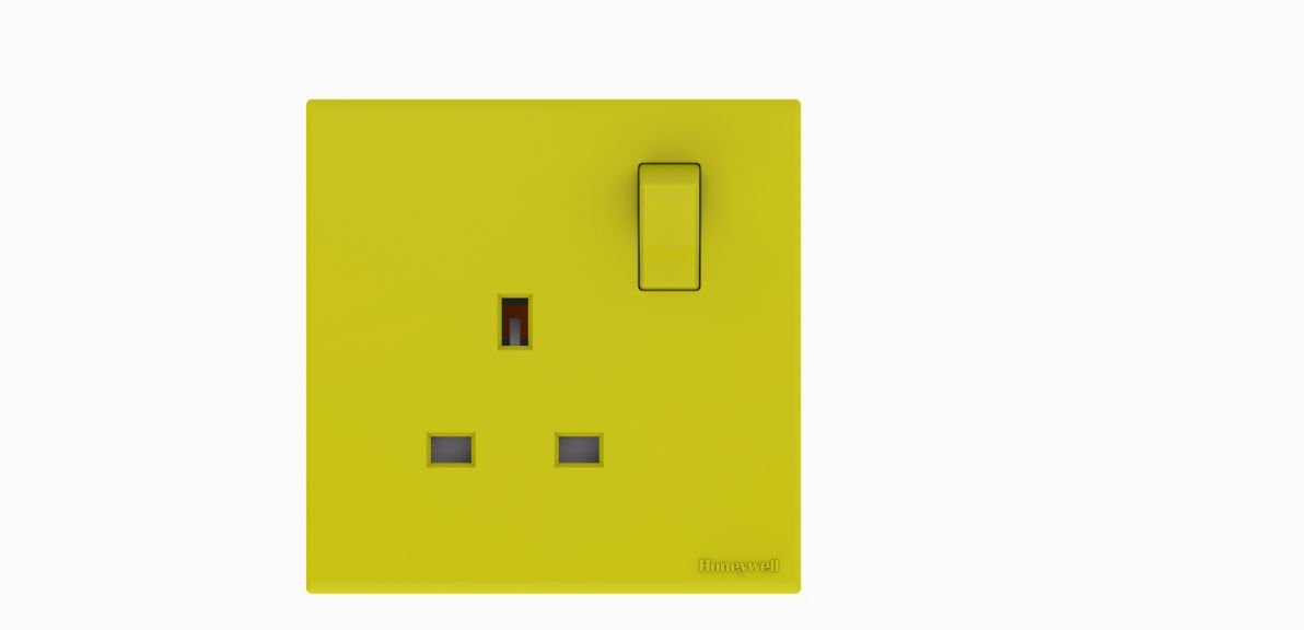 13A 1G SP SWITCH SOCKET - YELLOW