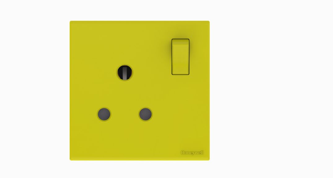 15A 1G SP SWITCH SOCKET - YELLOW ROCKER