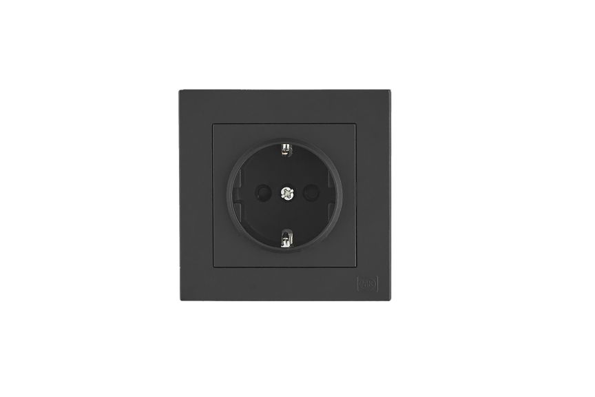1G 16A Schuko Socket with safety shutter
