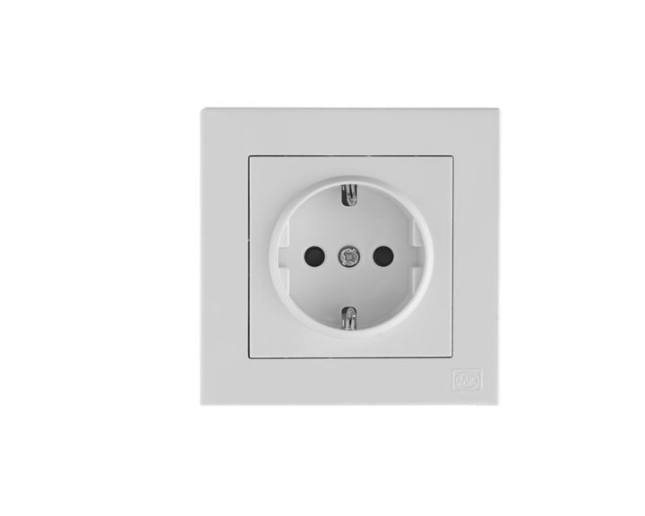 1G 16A Schuko Socket with safety shutter
