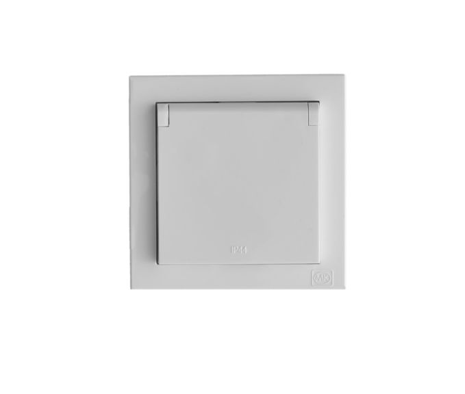 1G 16A IP44 Schuko Socket