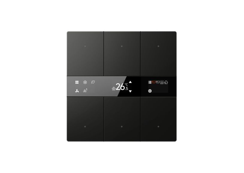 KNX Tstat 6Fold Syn Black