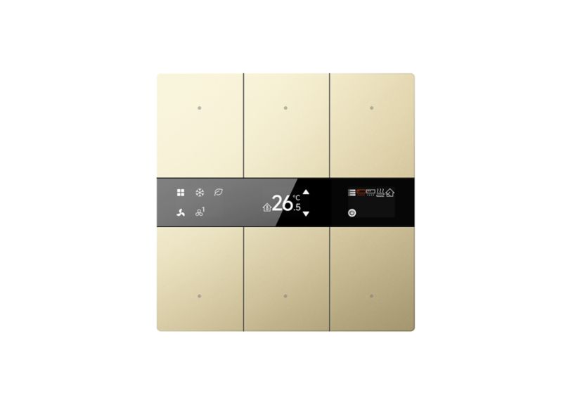 KNX Tstat 6Fold Syn Rose Gold