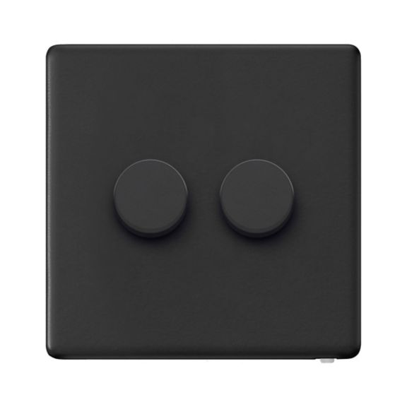 K24524MBK Aspect Matt Black LED Dimmer Front