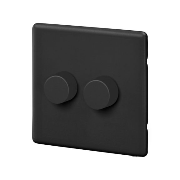 K24524MBK Aspect Matt Black LED Dimmer Left