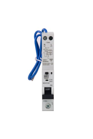 MK4510S AFDD/RCBO  10A DP C CURV 30MA TYPE A 6KA, front