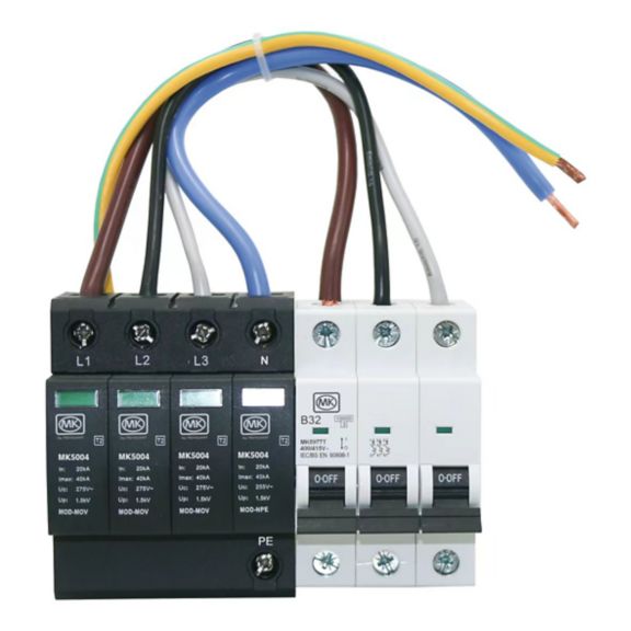 MK5004 SPD KIT 4P,B32 MCB 3P, front