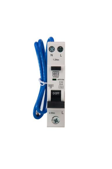 MK6536M RCBO 32A C CURVE 30MA TYPE A MINI BI-DIR, front