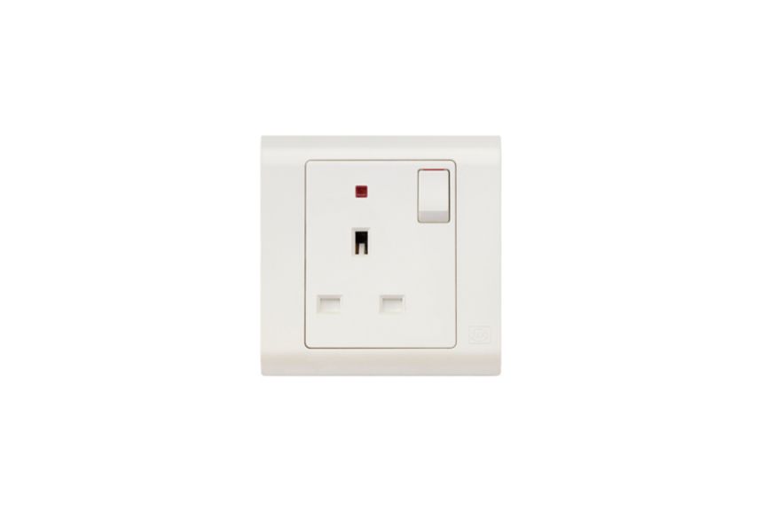 MV2657PRL 1G Switchsocket with Neon, Pearl
