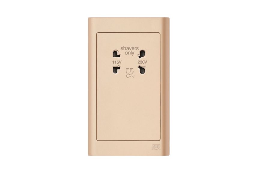 MV701CHM, Shaver Socket, Champagne, Front