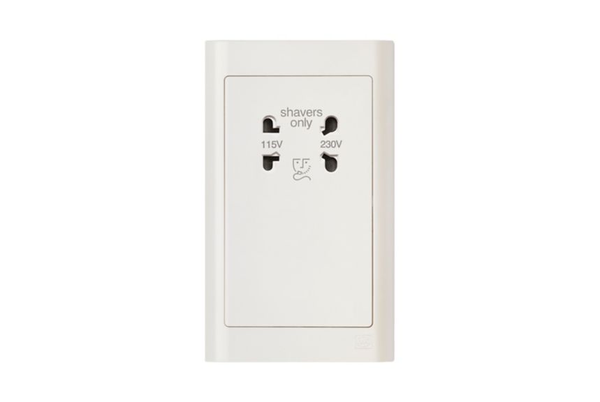 MV701MPRL, Shaver Socket, Pearl, Front