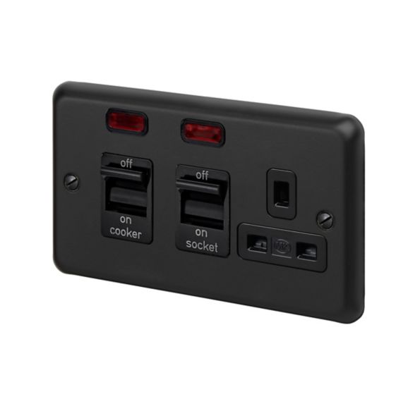 RP5621MBK, Cooker Control Switch, Matt Black, Left