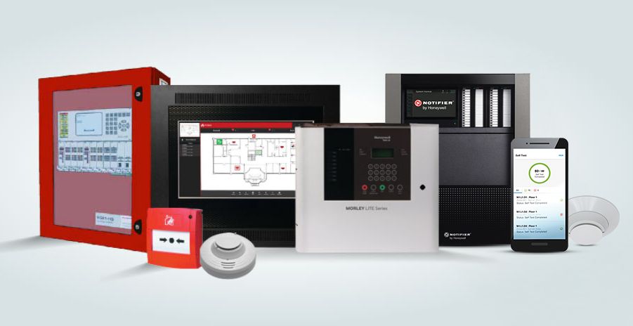 a collection of fire panels on a grey background