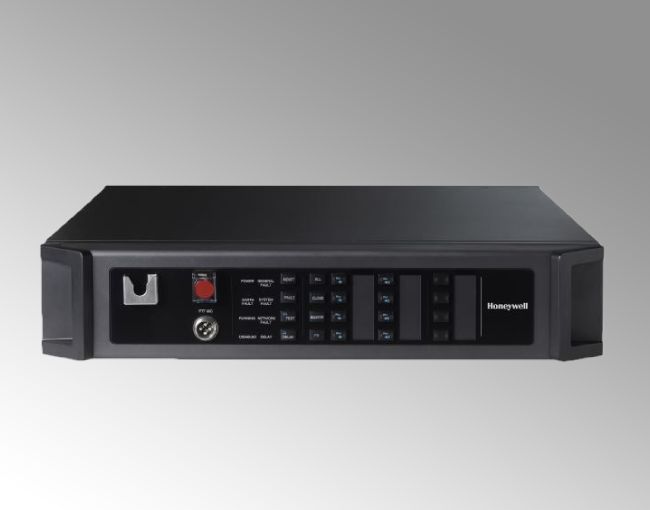 Fire system manager device with Honeywell logo