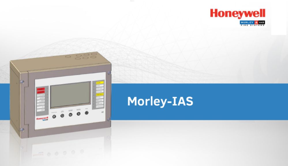 a small morley panel on a white and blue backdrop with the morley logo