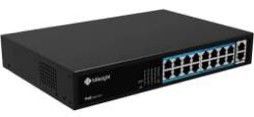 MS-S0216-GL Unmanaged switch 16 PoE ports 10/100Mbps + 2 1000Mbps uplink ports.