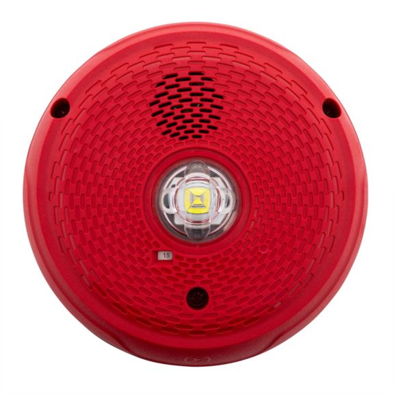 HORN/STRB LED RED CEILING OUTDOOR PLAIN