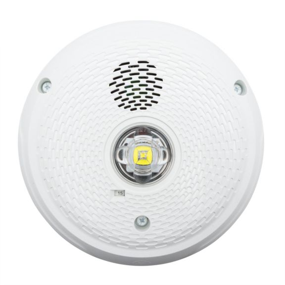 HORN/STRB LED WHT CEILING OUTDOOR PLAIN