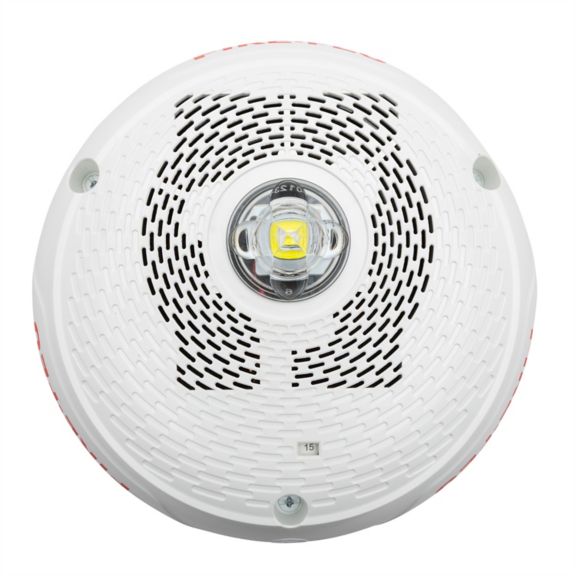 SPKR/STRB LED WHT CEILING OTDR BILINGUAL