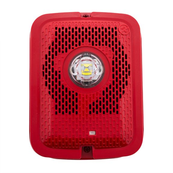 SPKR/STRB WALL RED OUTDOOR LED