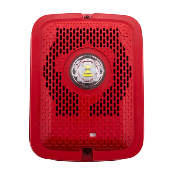 SPKR/STRB LED RED WALL OUTDOOR PLAIN