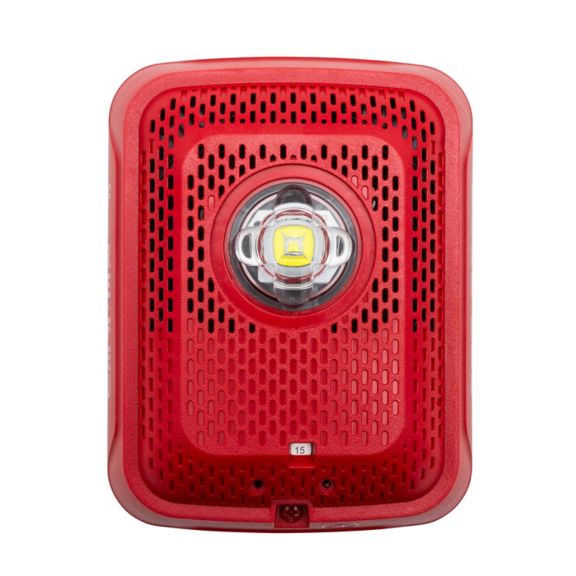 SPEAKER STROBE LED RED WALL BILINGUAL