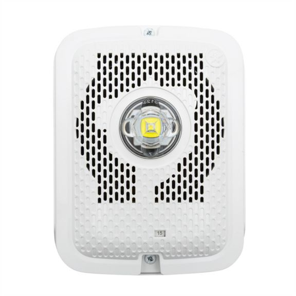 SPKR/STRB LED WHT WALL OUTDOOR PLAIN