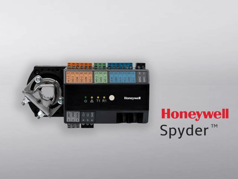 a spyder 5 device on a grey backdrop with Honeywell logo