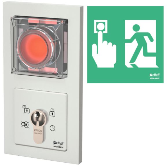uP-Steuerterminal Stand-Alone, Modell 1385, 2-fach-Rahmen. Passend fr System Gira E2 - reinwei glnzend. Kunststoff-Hinweisschild, selbstklebend