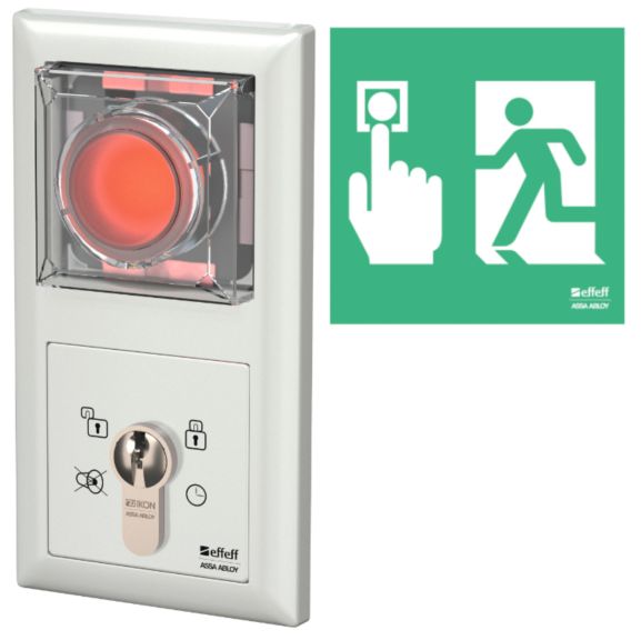 uP-Steuerterminal vernetzbar, Modell 1385, 2-fach-Rahmen. Passend fr System Gira Standard 55 - reinwei glnzend.Kunststoff-Hinweisschild, selbstklebend