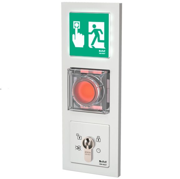uP-Steuerterminal vernetzbar, Modell 1385, 3-fach-Rahmen. Passend fr System Gira E2 - reinwei glnzend mit beleuchtetem Hinweisschild.
