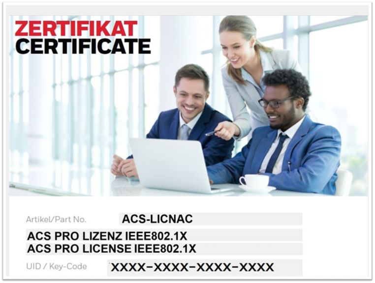 ACS PRO License for IEE802.1x Network Security