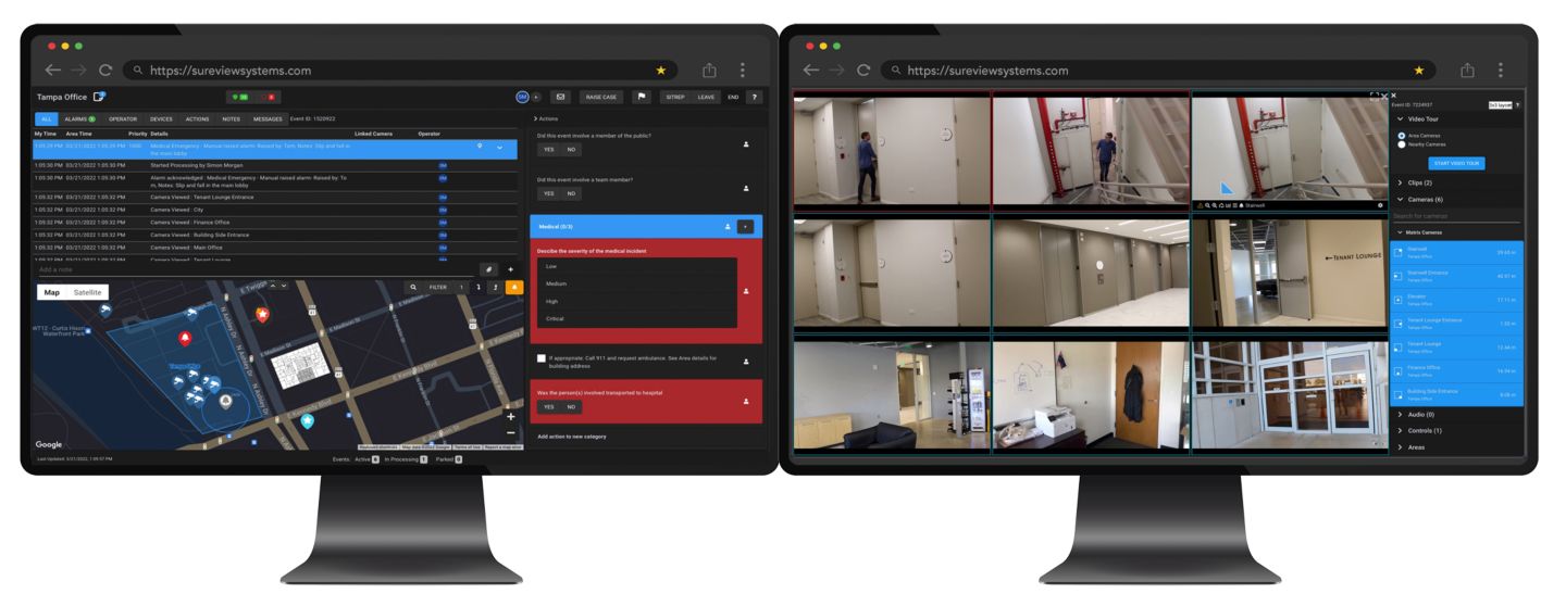 response dual monitors 22