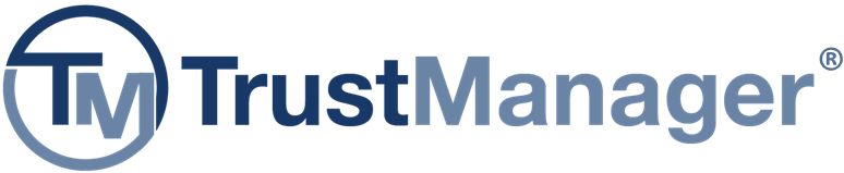 TrustManager logo with registered TM symbol white background cropped