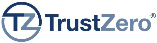TrustZero logo with registered TM symbol white background cropped