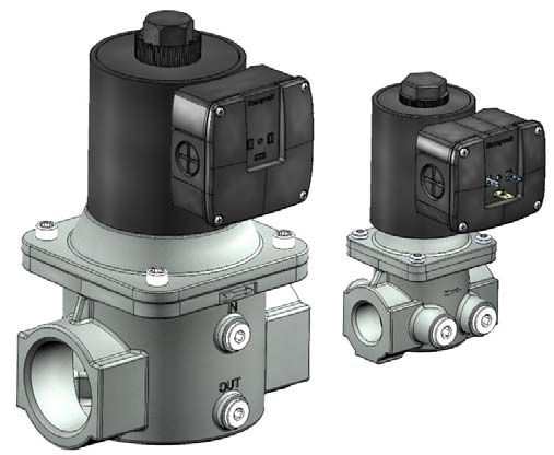 Solenoid valves for gas