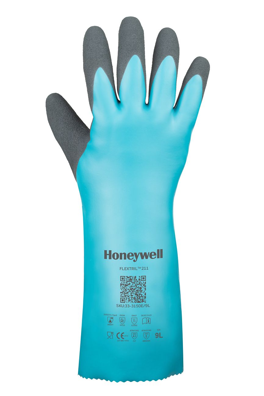 HONEYWELL PowerCoat Chemikalien-Schutzhandschuhe schwarz Gr 9 Schutzhandschuh 